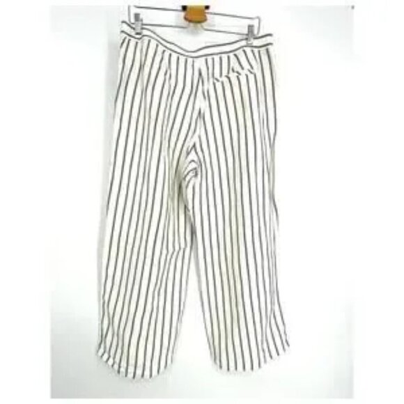 J Jill Pants 14 Striped Linen Blend Wide Leg Pants NWOT Nautical - Picture 6 of 6